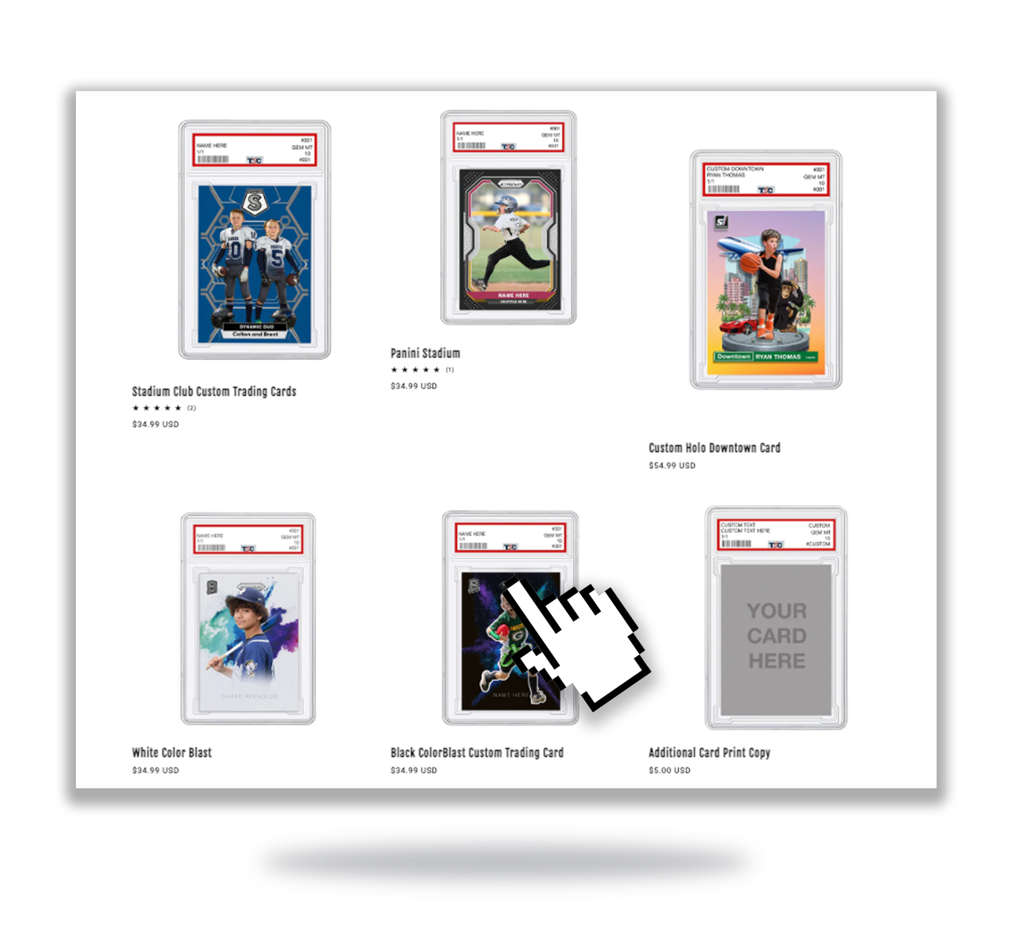 Custom Trading Cards & Personalized Sports Cards | Stadium Supply Custom Trading Cards & Personalized Sports Cards | Stadium Supply